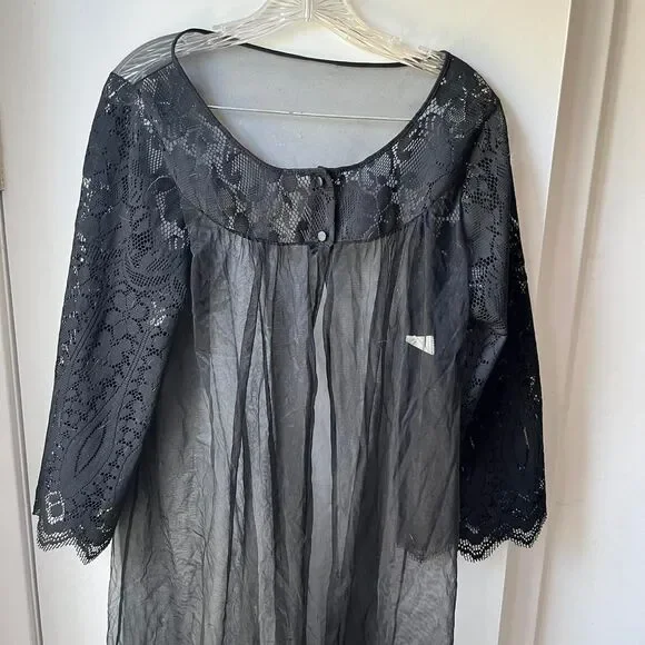 American-vintage Women's Black Robe - Picture 2 of 6